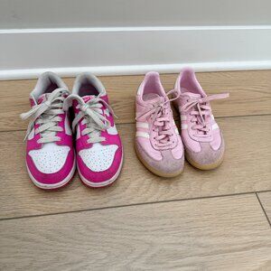 Girls Nike Dunk Low and Pink Sambas